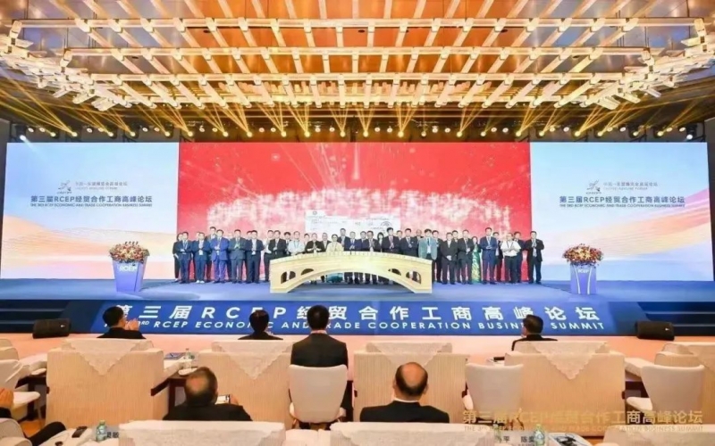 第三届RCEP经贸合作工商高峰论坛在南宁举行 洪玛奈 高云龙 刘宁 高金洪等致辞 集团董事会主席张荣华出席高峰论坛